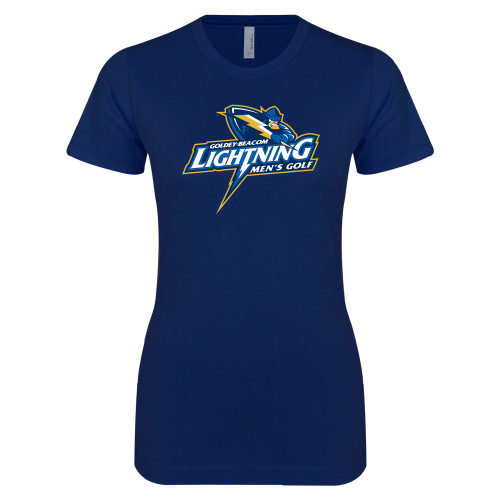  Next Level Womens Navy Boyfriend Tee - Mens Golf