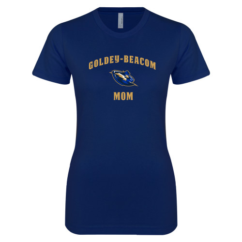  Next Level Womens Navy Boyfriend Tee - Mom