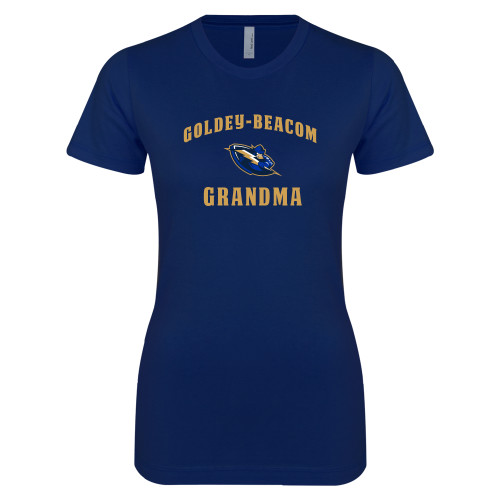  Next Level Womens Navy Boyfriend Tee - Grandma