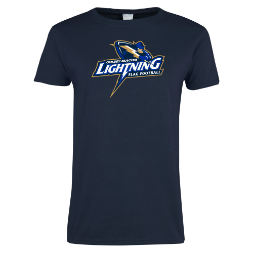  Womens Navy Short Sleeve Tee - Flag Football