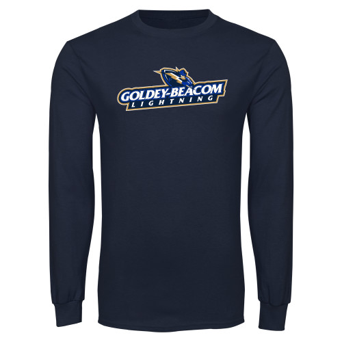  Navy Long Sleeve T-Shirt - Horizontal Lighting