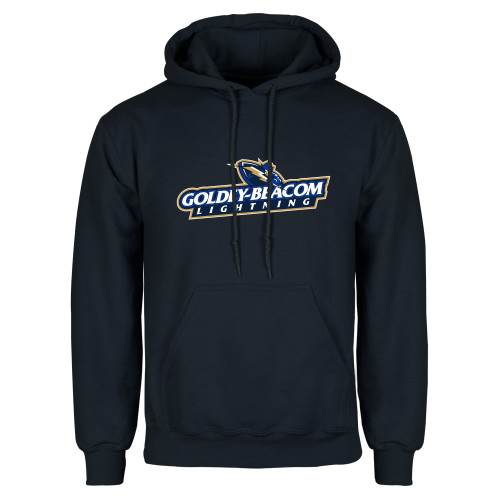  Navy Fleece Hoodie - Horizontal Lighting