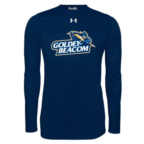  Under Armour Navy Long Sleeve Tech Tee - Primary Mark