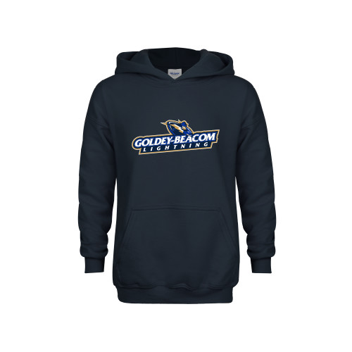  Youth Navy Fleece Hoodie - Horizontal Lighting