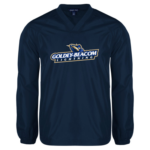  Navy V Neck Raglan Windshirt - Horizontal Lighting