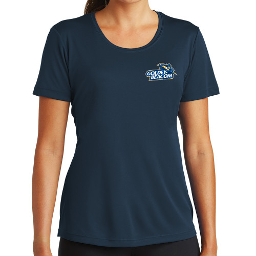  Womens Navy Performance Tee - Primary Mark