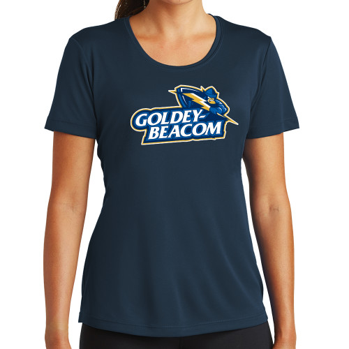  Womens Navy Performance Tee - Primary Mark