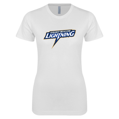  Next Level Womens White Boyfriend Tee - Goldey Beacom Lighting