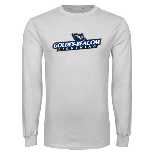  White Long Sleeve T Shirt - Horizontal Lighting