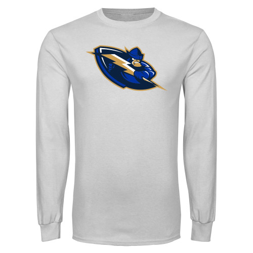 White Long Sleeve T Shirt - Mascot Lighting