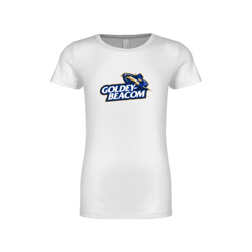  Next Level Girls White Fashion Fit T Shirt - Primary Mark