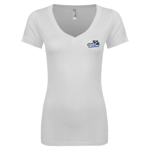  Next Level Womens White Ideal V Tee - Primary Mark