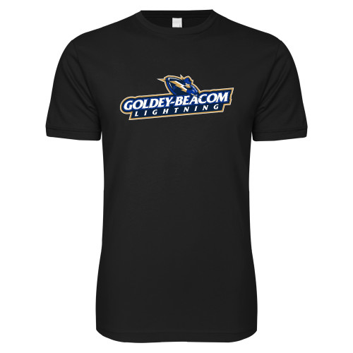  Next Level Black SoftStyle T Shirt - Horizontal Lighting