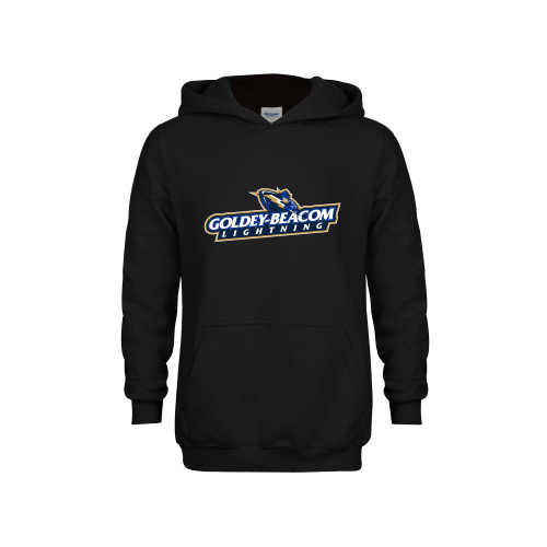  Youth Black Fleece Hoodie - Horizontal Lighting