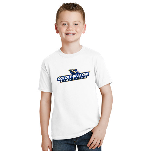  Youth White T Shirt - Horizontal Lighting