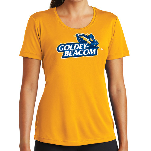  Womens Gold Performance Short Sleeve Tee - Primary Mark