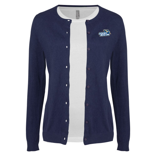  Womens Navy Cardigan Sweater - Primary Mark