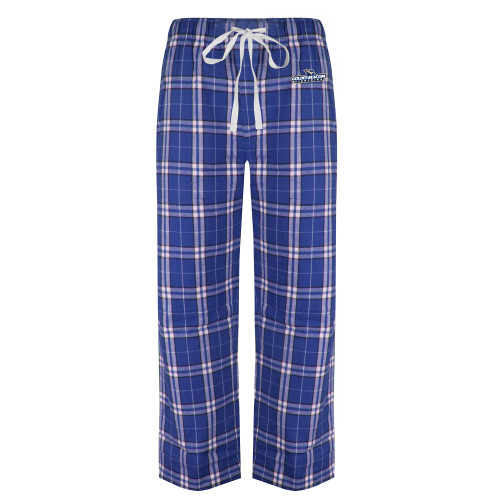  Royal/White Flannel Pajama Pant - Horizontal Lighting