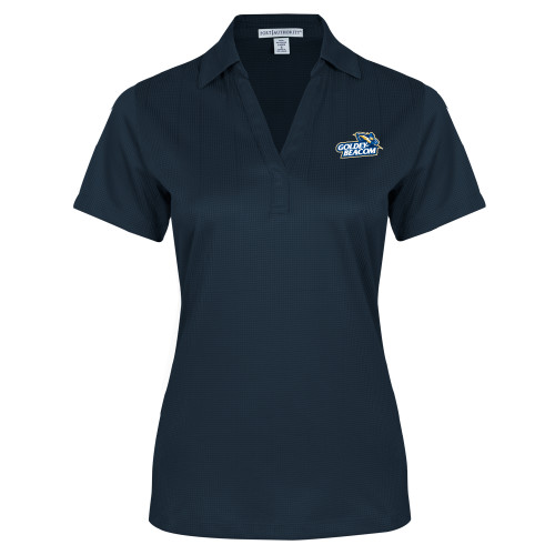  Womens Navy Performance Fine Jacquard Polo - Primary Mark