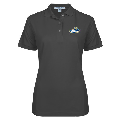  Womens Silk Touch Charcoal Pique Polo - Primary Mark