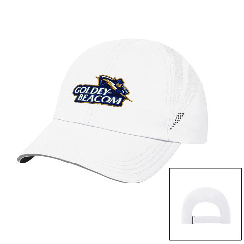  Womens White Performance Cap - Primary Mark