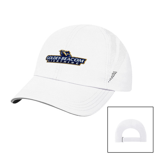  Womens White Performance Cap - Horizontal Lighting
