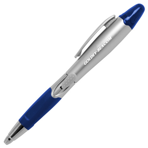  Silver/Blue Blossom Pen/Highlighter - License Plates and Pens