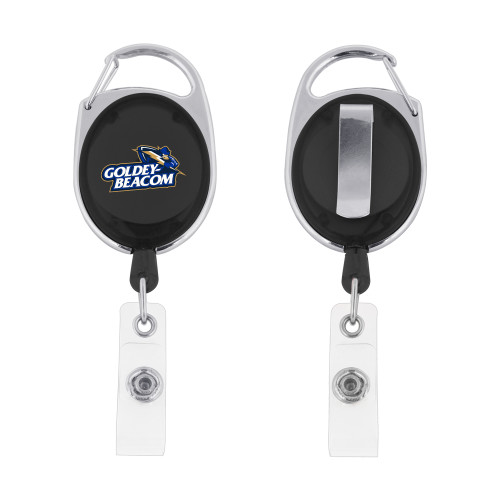  Black Oval Retractable Badge Holder w/Clip - Official Artwork