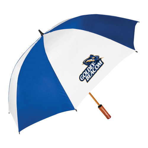  64 Inch Royal/White Umbrella - Primary Mark
