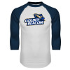 Thumbnail image for  White/Navy Raglan Baseball T Shirt