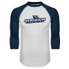 Thumbnail image for  White/Navy Raglan Baseball T Shirt