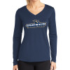 Thumbnail image for  Womens Navy Performance Long Sleeve V Neck Shirt