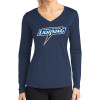 Thumbnail image for  Womens Navy Performance Long Sleeve V Neck Shirt
