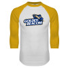 Thumbnail image for  White/Gold Raglan Baseball T Shirt