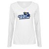 Thumbnail image for  Womens White Long Sleeve V Neck Tee