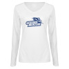Thumbnail image for  Womens White Long Sleeve V Neck Tee