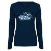 Thumbnail image for  Womens Navy Long Sleeve V Neck Tee