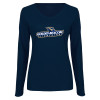 Thumbnail image for  Womens Navy Long Sleeve V Neck Tee