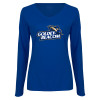 Thumbnail image for  Womens Royal Long Sleeve V Neck Tee 