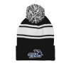 Thumbnail image for  Black/White Two Tone Knit Pom Beanie w/Cuff
