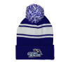 Thumbnail image for  Royal/White Two Tone Knit Pom Beanie w/Cuff