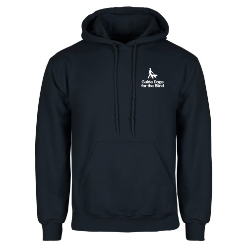  Navy Fleece Hoodie - Stacked GDB Logo in White