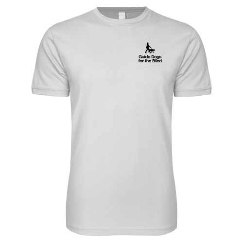  Next Level White SoftStyle T Shirt - Stacked GDB Logo in Black