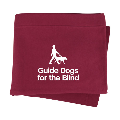  Maroon Sweatshirt Blanket - Stacked GDB Logo in White