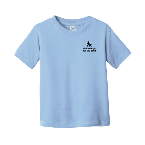  Toddler Light Blue T Shirt - Stacked GDB Logo in Black