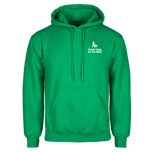  Kelly Green Fleece Hoodie - Stacked GDB Logo in White