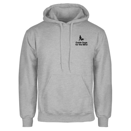  Grey Fleece Hoodie - Stacked GDB Logo in Black