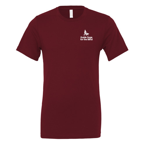  Bella + Canvas Maroon Jersey Cotton T Shirt - Stacked GDB Logo in White
