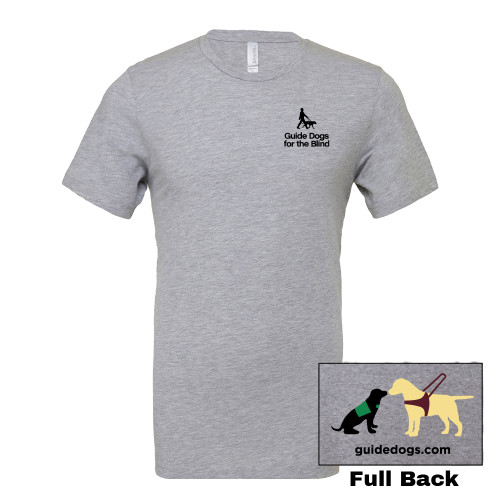  Bella + Canvas Heather Grey CVC T Shirt - Stacked GDB Logo in Black
