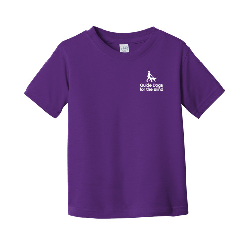  Toddler Purple T Shirt - Stacked GDB Logo in White